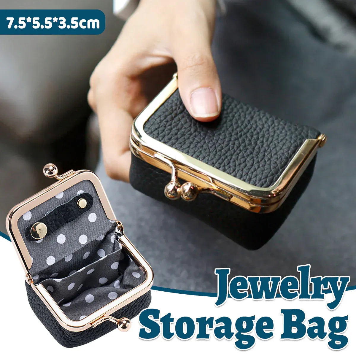 Mini Jewelry Box Diamond Ring Necklace Earring Coin Purse Jewelry Storage Bag